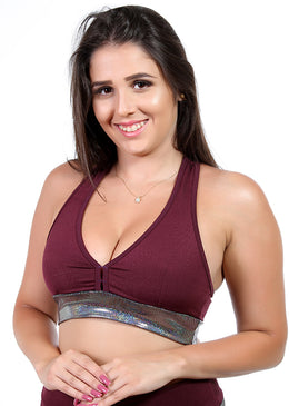 Tops Fitness Feminino Suplex Com Brilho 9886 Tops Fitness Feminino Suplex Com Brilho 9886 Produto Excelente para o dia-a-dia ou para prática de exercícios físicos.  Para ir na academia, aquela caminhada no parque...