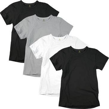 Kit Joss  4 Camisetas Básicas - Masculina Kit Joss 4 Camisetas Masculina Básica com caimento reto, máxima qualidade e conforto para o seu dia a dia.Composição: 100% Algodão (Branca e Preta) + 50%...