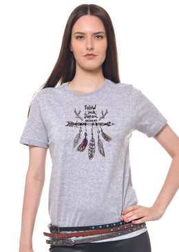 Camiseta Joss Cinza Mescla Estampada Follow camiseta Cinza Mescla Estampada Feminina Joss , Caimento Reto E Solto.-- Informações: Modelo: 4308 - - Cor: Cinza-Mescla - - Composição: 100 % Algodão -...