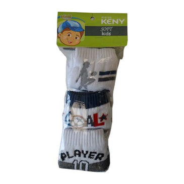Meia Infantil Soft Kids Menino  - Kit com 3 Pares A Meia Infantil Soft Kids Keny veste os pés das crianças com carinho.75% Algodão, 21% Poliamida, 04% Elastodieno, Menino, Tamanho 33 a 36 e 26...