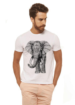Camiseta Elefante Branca Estampada Camiseta Branca Estampada Masculina Joss - Elefante , caimento reto e solto.- INFORMAÇÕES: Modelo: 4308 - Cor: BRANCA - Composição: 100 % Algodão Lavagem: lavar...