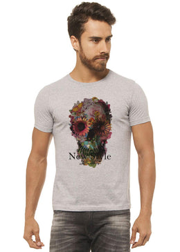 Camiseta Caveira Rosas Cinza Mescla Estampada Camiseta Cinza Mescla Estampada Masculina Joss - Caveira Rosas, caimento reto e solto.- INFORMAÇÕES: - Cor: CINZA-MESCLA - Composição: 100 % Algodão Lavagem: lavar a...