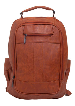 MOCHILA DE COURO SINTÉTICO - TERRA Mochila de Couro Joss com alças duplas de ombro ajustáveis e pendurador com argolas metálicas. Composição: 100% PU Tipo de Tecido: Poliuretano Tipo de Produto:...