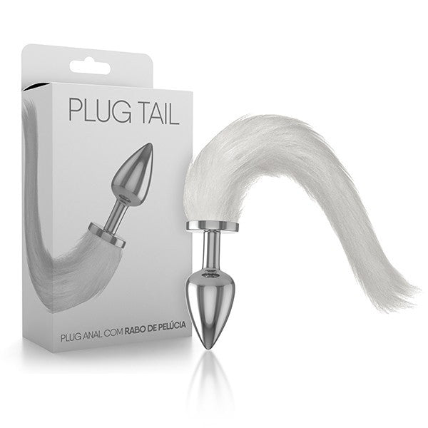 Plug anal tail em metal c/ rabo de pelúcia por R$ 43,80 no Atacado