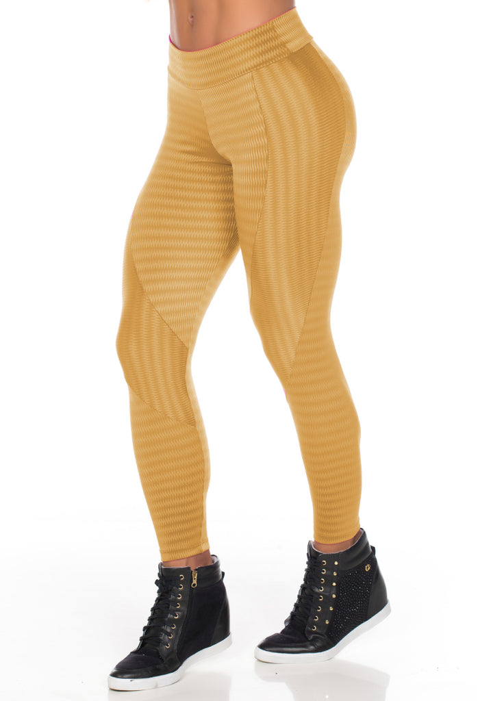 Calça shop legging dourada