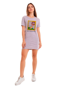 VESTIDO T-DRESS FEMININO ESTAMPADO JOSS - CAN'T TOUCH Vestido Feminino Básico com caimento reto, máxima qualidade e conforto para o seu dia a dia. Gola: Redonda Tipo de Produto: Vestido Modelagem: Reta Manga:...