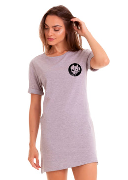 VESTIDO T-DRESS FEMININO ESTAMPADO JOSS - CAT ALIEN Vestido Feminino Básico com caimento reto, máxima qualidade e conforto para o seu dia a dia. Gola: Redonda Tipo de Produto: Vestido Modelagem: Reta Manga:...