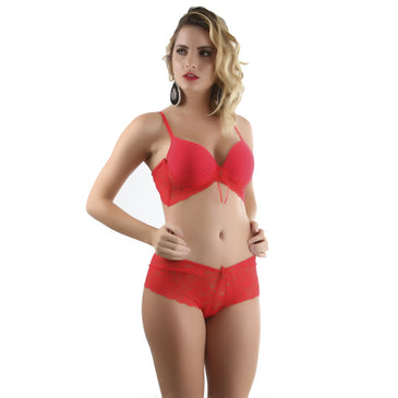 Conjunto Luxo com Calcinha Caleçon em Renda | Maisie *Sutiã com bojo Bolha (Tam P) e Casquinha (Tam M e G)*Hastes nas palas laterais proporcionando maior firmeza*Drapeado no bojo *Pala em renda*Alças fixas com regulagem*Aros...