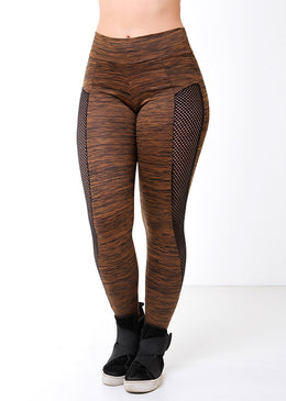 Calça Legging Fitness Com Tela Marrom Calças Legging Fitness com tela marrom.Linda calça legging com tela.Perfeita para aquela atividade física. Muito elegante e confortável.Compre agora e fique linda.Composição 92% Poliéster 8%...