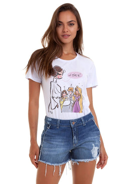 CAMISETA FEMININA BASICA ESTAMPADA JOSS - HI GIRLS Camiseta Feminina Básica Jay Jay com caimento reto estampa em silk, máxima qualidade e conforto para o seu dia a dia. Composição: 100% Algodão Tipo...