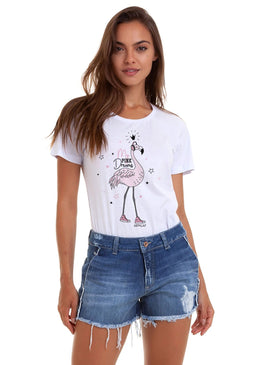 CAMISETA FEMININA BASICA ESTAMPADA JOSS - MY PINK Camiseta Feminina Básica Jay Jay com caimento reto estampa em silk, máxima qualidade e conforto para o seu dia a dia. Composição: 100% Algodão Tipo...