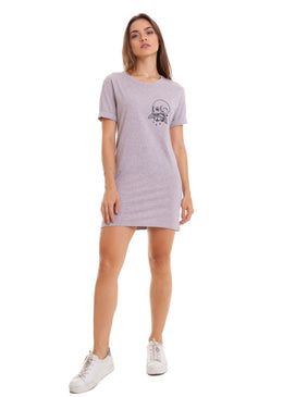 VESTIDO T-DRESS FEMININO ESTAMPADO JOSS - SKULISH Vestido Feminino Básico com caimento reto, máxima qualidade e conforto para o seu dia a dia. Gola: Redonda Tipo de Produto: Vestido Modelagem: Reta Manga:...