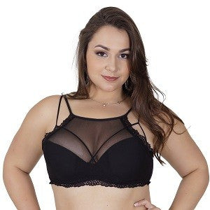 Sutiã Tiras Strappy e Com Tule 1741 - Dily Modas FABRICAÇÃO PRÓPRIA - PRONTA ENTREGA EXCELÊNCIA EM QUALIDADE!DESCRIÇÃO DO PRODUTO: Soutien strappy com bojo, confeccionado em microfibra com tule sobreposto no bojo, com tiras strappy. ...