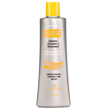 Shampoo Lizz 500ml Sem Sal. Queratina Para manter seus cabelos saudáveis e com brilho. Promove a reconstrução dos fios através da reposição de proteínas hidrolisadas da queratina. Proporciona... 