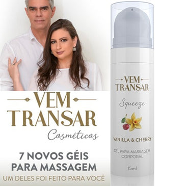 SQUEEZE - Gel Lubrificante Sensibilizante Feminino - Beijável Vanilla e Cherry - 15ml - AirLess - Cod.: VT023 Um gel com objetivo de otimizar o momento... 