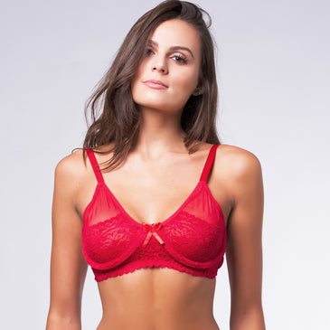 Sutiã sem Bojo com Aros de Sustentação>Confeccionado em Poliamida> Sem Bojo>Com Aros de sustentação em ferro>Com renda na parte do busto e forro em tule>Alças... 