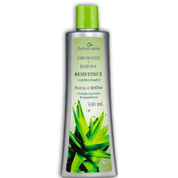 Condicionador Resistence Jaborandi + Babosa 500ml A junção da aloe vera (o nome cientifico da babosa) fortalece os fios, enquanto a presença do jaborandi auxilia no... 
