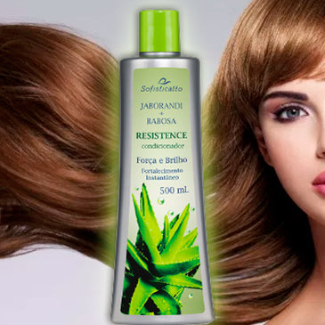 Condicionador Resistence Jaborandi + Babosa 500ml A junção da aloe vera (o nome cientifico da babosa) fortalece os fios, enquanto a presença do jaborandi auxilia no... 