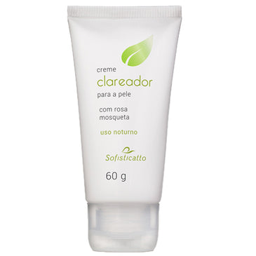 Creme Facial Clareador de Pele – Sofisticatto O Creme Facial Clareador de Pele Contém Óleo de Rosa Mosqueta, entre outros ativos. Atua na hidratação da pele... 
