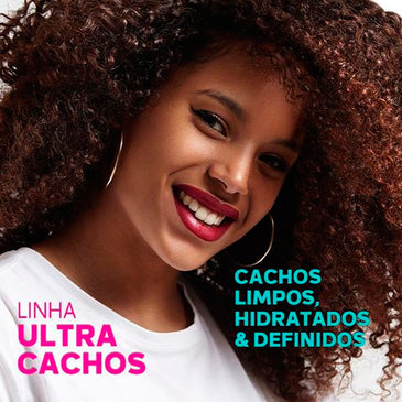 Shampoo Ultra Cachos O shampoo Ultra Cachos é o primeiro passo que proporciona limpeza e prepara os fios para receber a Máscara Ultra Cachos. O Finalizador... 