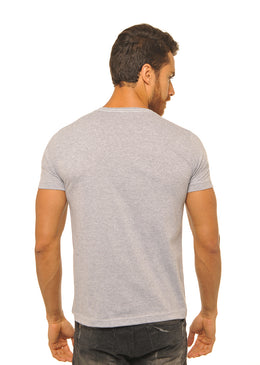 Camiseta Cinza Mescla Estampada Masculina Joss - Gueixa, caimento reto e solto.- INFORMAÇÕES:  - Cor: CINZA-MESCLA - Composição: 100 % Algodão Lavagem: lavar a mão... 