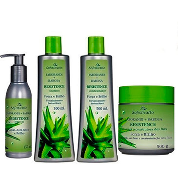 Kit Jaborandi + Babosa A junção da aloe vera (o nome cientifico da babosa) fortalece os fios, enquanto a presença do jaborandi auxilia no crescimento dos... 