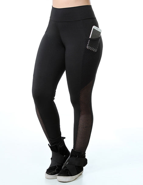 Linda para academia bolso celular em suplex calça legging fitness - R$  79.00, cor Branco #124738, compre agora