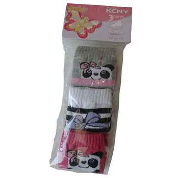 A Meia Infantil Keny veste os pés das crianças com carinho.63% Algodão, 31% Poliamida, 2 % Elastodieno, 2% Elastano, 2 % Outras Fibras, Menina, Diversas... 