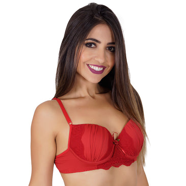 FABRICAÇÃO PRÓPRIA - PRONTA ENTREGA EXCELÊNCIA EM QUALIDADE! DESCRIÇÃO DO PRODUTO: Soutien drapeado em microfibra com bojo, confeccionado em microfibra de poliamida com renda. Ótima... 