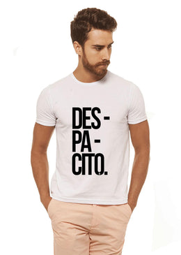 Camiseta Branca Estampada Masculina Joss - Despacito black(2) , caimento reto e solto.- INFORMAÇÕES: Modelo: 4308 - Cor: BRANCA - Composição: 100 % Algodão Lavagem:... 