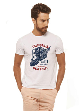 Camiseta Branca Estampada Masculina Joss - California , caimento reto e solto.- INFORMAÇÕES:  - Cor: BRANCA - Composição: 100 % Algodão Lavagem: lavar a mão... 