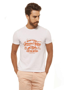 Camiseta Branca Estampada Masculina Joss - Repair Service , caimento reto e solto.- INFORMAÇÕES: Modelo: 4308 - Cor: BRANCA - Composição: 100 % Algodão Lavagem:... 
