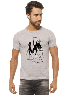 Camiseta Cinza Mescla Estampada Masculina Joss - Cross, caimento reto e solto.- INFORMAÇÕES: Modelo: 4308 - Cor: CINZA-MESCLA - Composição: 100 % Algodão Lavagem: lavar... 