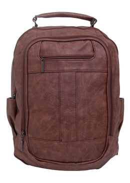 Mochila de Couro Joss com alças duplas de ombro ajustáveis e pendurador com argolas metálicas. Composição: 100% PU Tipo de Tecido: Poliuretano Tipo de Produto:... 