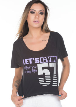 FABRICAÇÃO PRÓPRIA - PRONTA ENTREGA EXCELÊNCIA EM QUALIDADE!DESCRIÇÃO DO PRODUTO: Blusa Lets Gym, sua modelagem mais longa e arredondada garante um visual moderno e te deixa mais... 