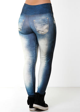 CALÇA  LEGGING FITNESS  FAKE JEANS Sempre com estampas exclusivas e na moda, para te deixar mais bonita.Perfeita para aquela atividade física. Muito elegante e confortável ou um... 