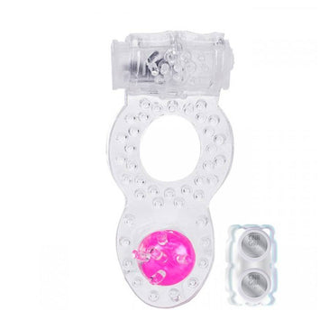 Anel peniano com estimulador de clitóris   Mini vibrador removível em formato de bullet (cápsula) que se encaixa na parte superior do anel e nódulos... 