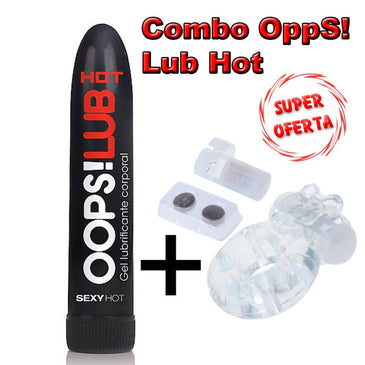 - Combo Oops! Lub Hot + Anel Peniano C/Micro Vibrador - - Gel Lubrificante Hot - 50g -Oops!Lub também foi pensado para quem gosta de brincar sozinho, sua prática... 