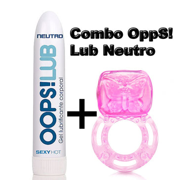 - Combo Oops! Lub Neutro + Anel Peniano C/Micro Vibrador - - Gel Lubrificante Neutro - 50g -Oops!Lub também foi pensado para quem gosta de brincar sozinho, sua prática... 