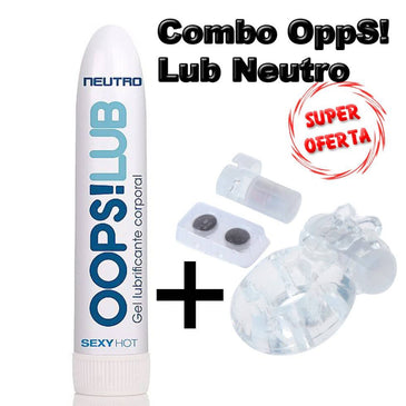 - Combo Oops! Lub Neutro + Anel Peniano C/Micro Vibrador - - Gel Lubrificante Neutro - 50g -Oops!Lub também foi pensado para quem gosta de brincar sozinho, sua prática... 