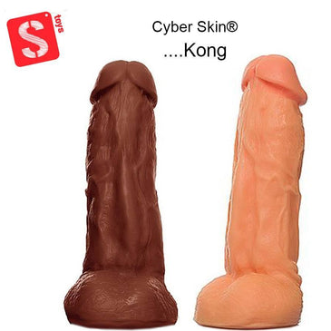 Pênis ..Kong C/Vertebra InternaCyber Skin® : Material desenvolvido com um revolucionário material que imita com perfeição a pele Humana.Satisfação garantida um produto para pessoas exigentes, ereto... 