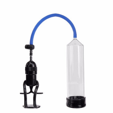 Desenvolvedor peniano Easy Up, com bomba tipo gatilho de alto desempenho. Tubo graduado de 20 cm. Para segurança, acima da bomba, possui válvula de liberação... 