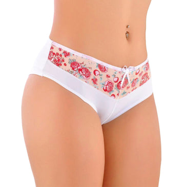 Calcinha Cristal Calcinha confeccionada em Microfibra lisa e estampada uma combinação perfeita  muito feminina confortável e delicada para seu conforto dia a dia Calcinha da cor branca... 