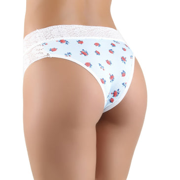 *Calcinha tipo Tangão*Muito Confortável*Cós médio em Renda*Possui toque agradável e macio*Lacinho no centro*Fundo em Algodão*Lindas EstampasA modelo veste tamanho M e cor Branco   tamanhos M... 