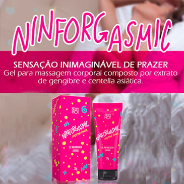 O Ninforgasmic. Um excelente excitante feminino com extrato de gengibre e centella asiática que traz uma sensação inimaginável de prazer além de proteger e cuidar... 