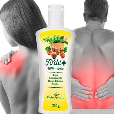 Gel Massageador Forte + Com poderosos ativos que proporcionam alívio para dores musculares e edemas.Arnica + Andiroba + Alecrim + Copaíba + Castanha da Índia Garantia de... 