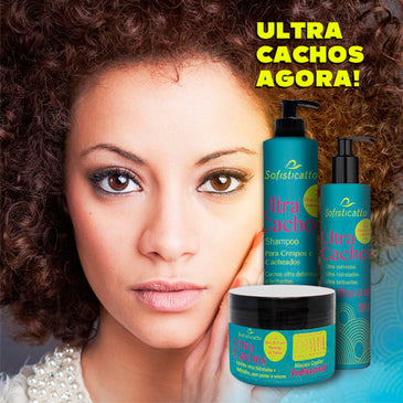 Kit Ultra Cachos O shampoo Ultra Cachos é o primeiro passo que proporciona limpeza e prepara os fios para receber a Máscara Ultra Cachos. O Finalizador... 