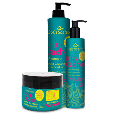 Kit Ultra Cachos O shampoo Ultra Cachos é o primeiro passo que proporciona limpeza e prepara os fios para receber a Máscara Ultra Cachos. O Finalizador... 