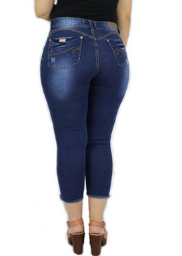 Calça Jeans Dinho's Caprí Lívia Cintura Alta 68% Algodão 20% Poliéster ,10% Viscose,2% ElastanoBolso Antifurto : Porta Cartão de Credito,Documentos ,Dinheiro ,Etc.. 