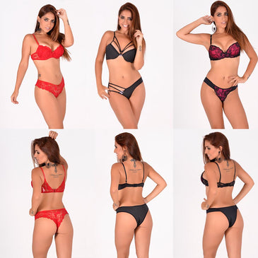 Kits com 5 conjuntos, de modelos, cores e tamanhos variados.Modelos de acordo com as fotos.Grade P / M /G /GG.** As cores dos conjuntos dependem... 